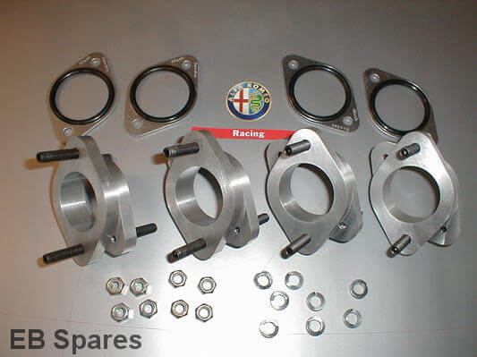 40mm alloy carb mount set for Alfa Romeo 105