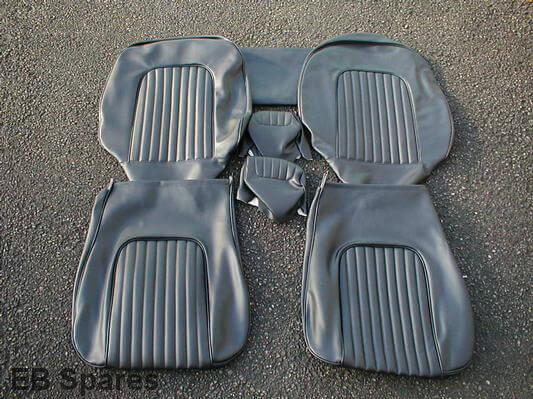 Spider 70-78 Black seat cover set 