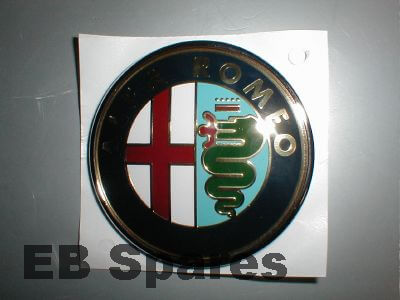 Front grille badge. with chrome ring for Alfa Romeo 147