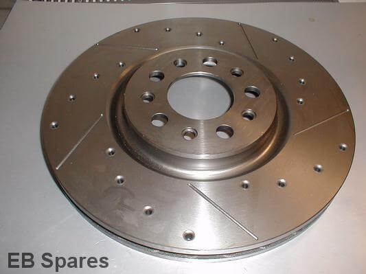 Rear discs for 2.4 and 3.2. Drilled and grooved 