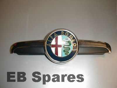 Front grille top section with badge.  