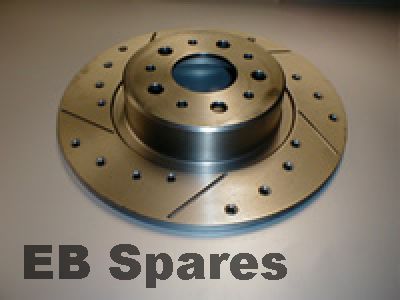 Rear drilled and grooved discs 